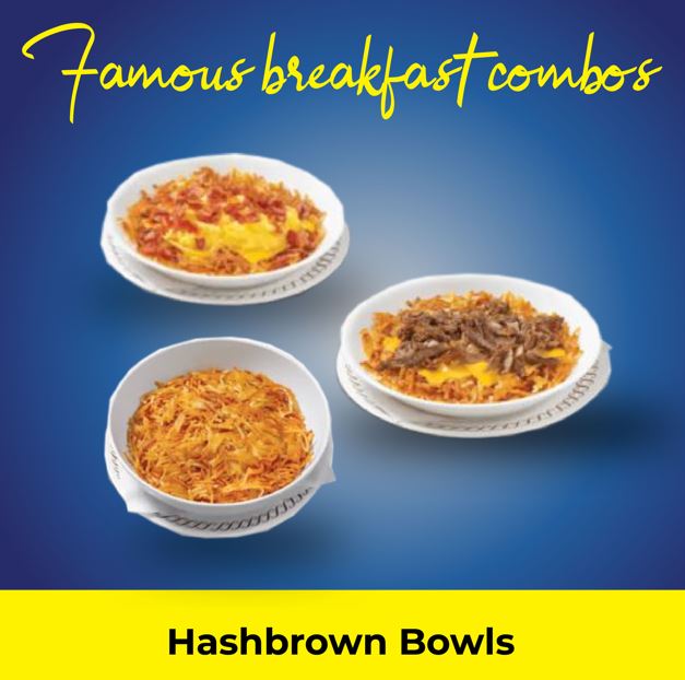 Waffle House menu with Hashbrown Bowls with price for 2025 2 Waffle House HASHBROWN BOWLS menu
