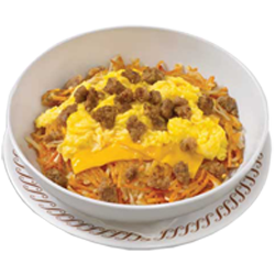 BREAKFAST HASHBROWN BOWL 1 sausage egg and cheese hashbrown bowl 2