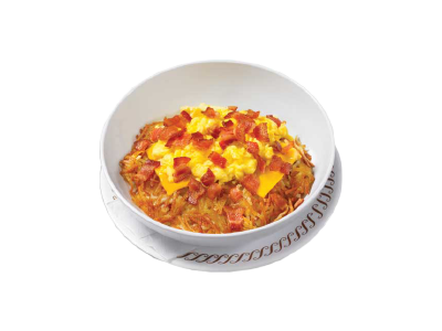 Waffle House Menu & Price 2025: Delicious choices await you! 30 Bacon, Egg & Cheese Hashbrown Bowl