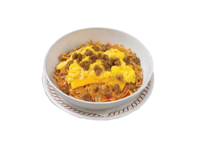 Waffle House Menu & Price 2025: Delicious choices await you! 29 Sausage, Egg & Cheese Hashbrown Bowl