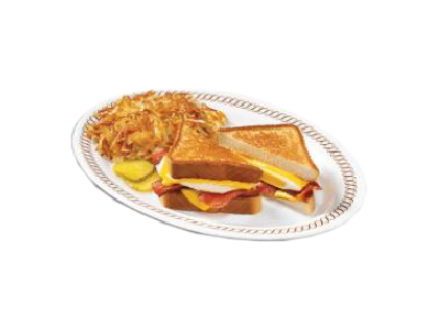 Waffle House Menu & Price 2025: Delicious choices await you! 10 TEXAS BREAKFAST MELT with HASHBROWNS